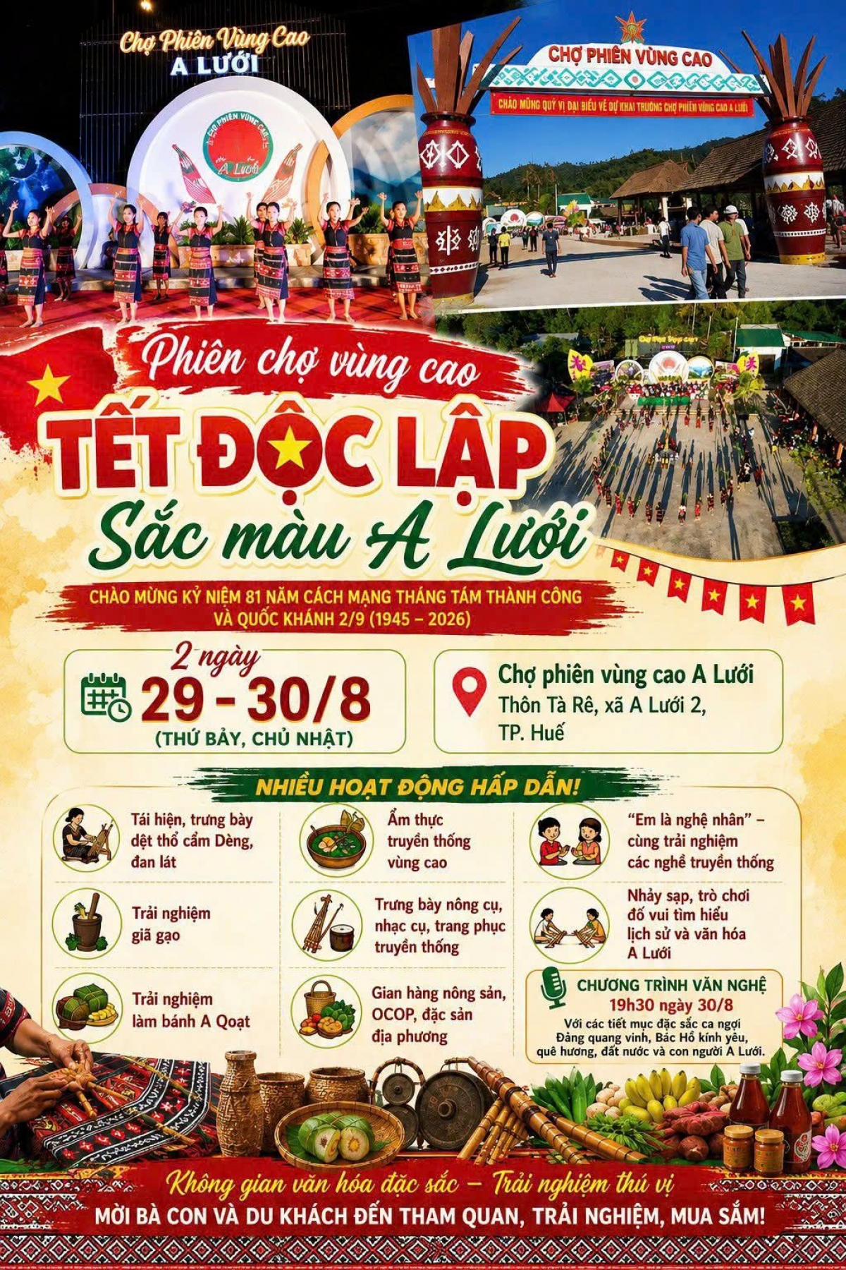Chợ phiên vùng cao “Tết Độc lập - Sắc màu A Lưới” thu hút khoảng 7.000 lượt khách