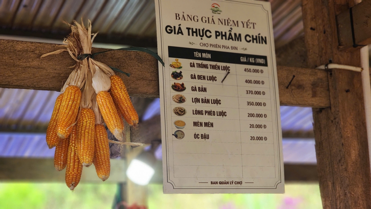 Các mặt hàng được niêm yết giá. Ảnh: Thanh Thủy