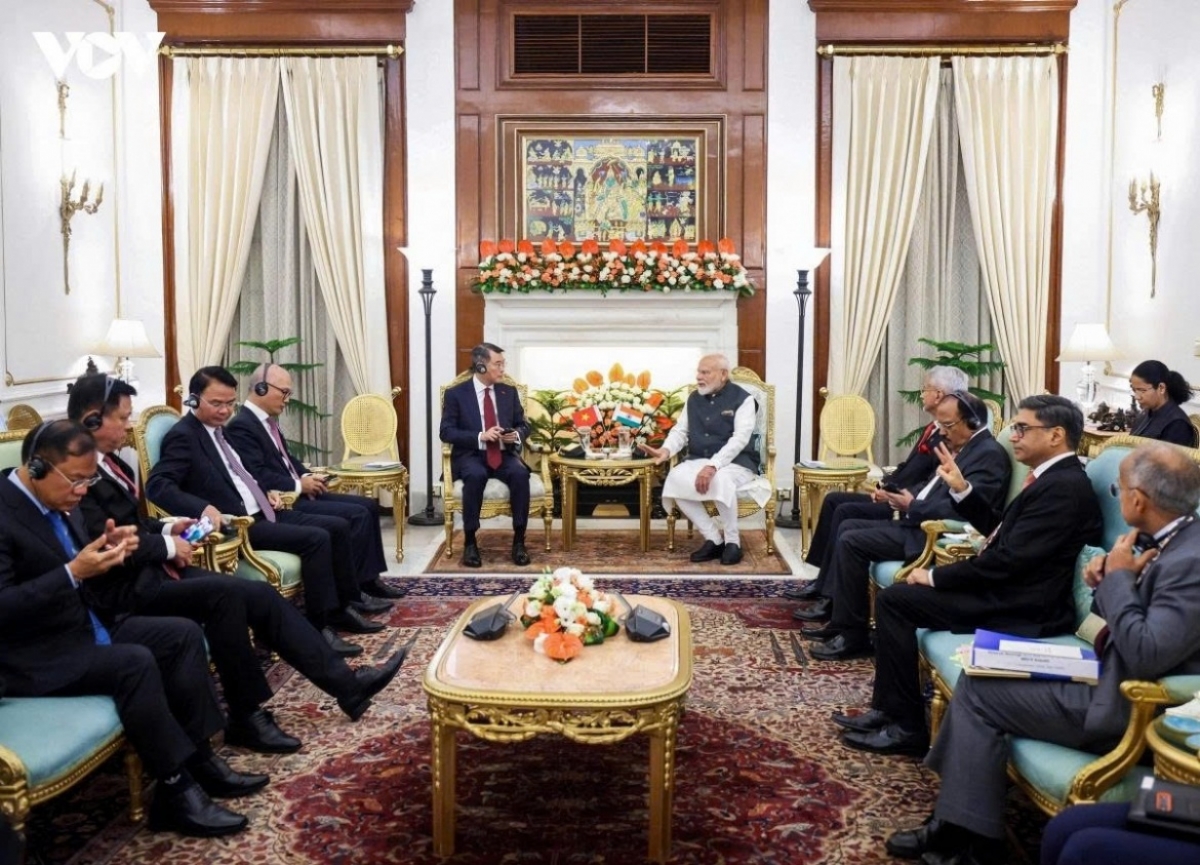 Tại Thủ đô New Delhi, Thủ tướng Lê Minh Hưng đã có cuộc hội đàm với Thủ tướng Ấn Độ Narendra Modi.