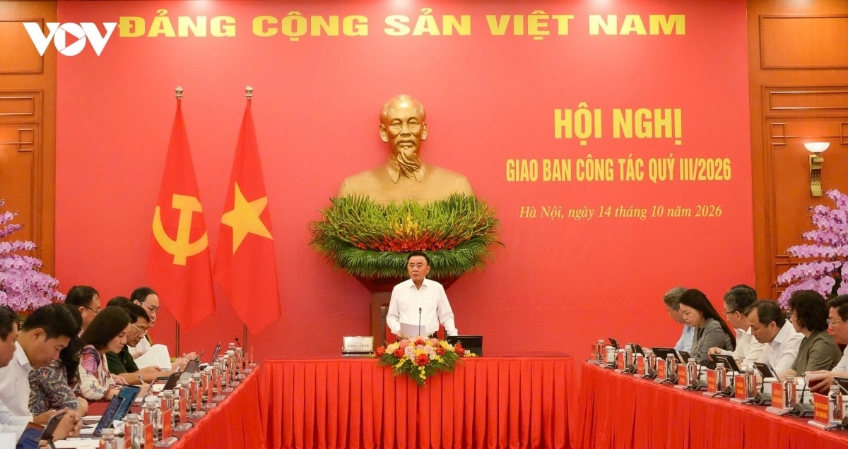 Đồng chí Trần Cẩm Tú, Ủy viên Bộ Chính trị, Thường trực Ban Bí thư chủ trì Hội nghị giao ban quý III năm 2026 với các Tỉnh ủy, Thành ủy, Đảng ủy, các Ban đảng, 4 Văn phòng và đơn vị sự nghiệp trực thuộc Trung ương.