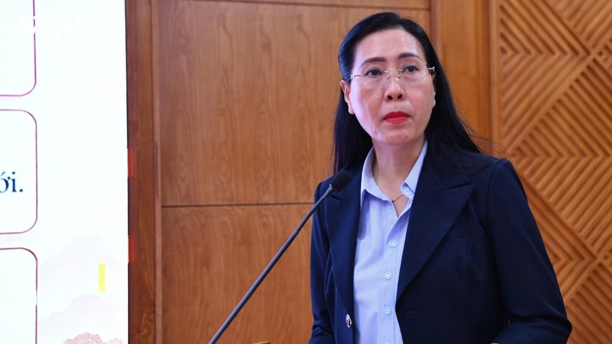 Phó Trưởng Ban Tổ chức Trung ương Bùi Thị Quỳnh Vân phát biểu tại Hội nghị nghiên cứu, học tập, quán triệt và triển khai thực hiện Nghị quyết Hội nghị Trung ương 4, khóa XIV