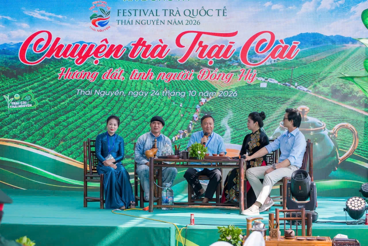Những câu chuyện về cây chè Trại Cài góp phần lan toả hình ảnh, thương hiệu sản phẩm ra thị trường (Ảnh: Công Luận)
