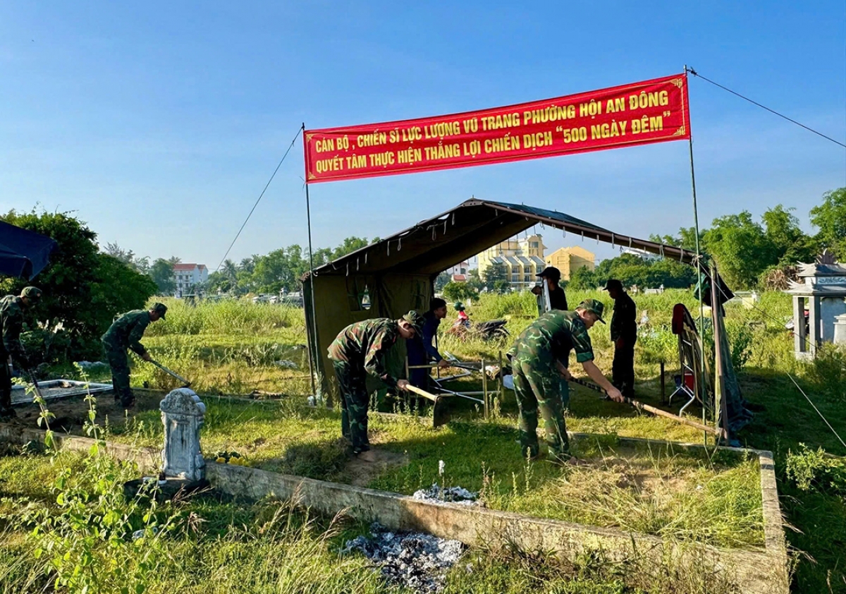 Khu vực được tìm thấy hài cốt liệt sĩ (Ảnh: Thành Long)