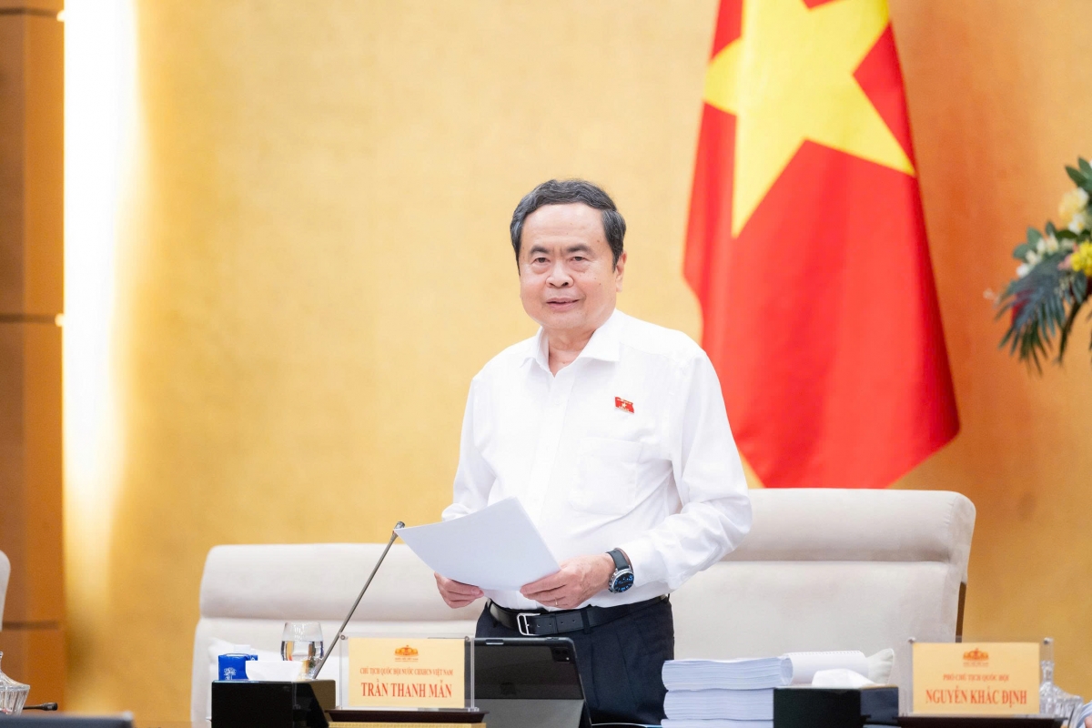 Chủ tịch Quốc hội Trần Thanh Mẫn phát biểu khai mạc Phiên họp thứ 7 Ủy ban Thường vụ Quốc hội
